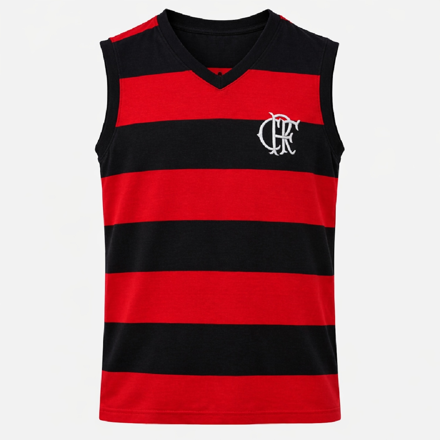 Camisa Regata do Flamengo Retrô Flatri Bordado Braziline - Masculina - Foto 1