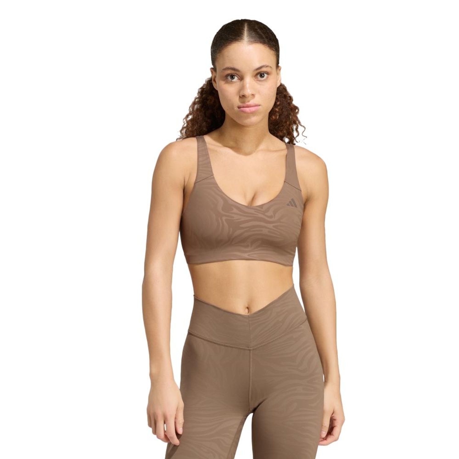 Top Esportivo Estampado Suporte Leve All Me Essentials adidas Feminino - Foto 1