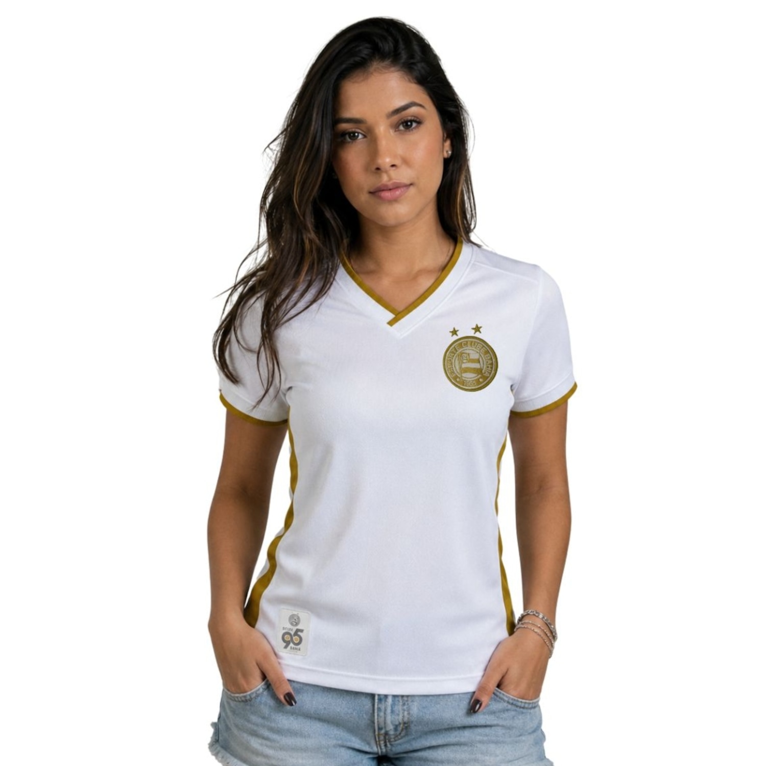 Camisa do Bahia Símbolo Gold Natural - Feminina - Foto 3
