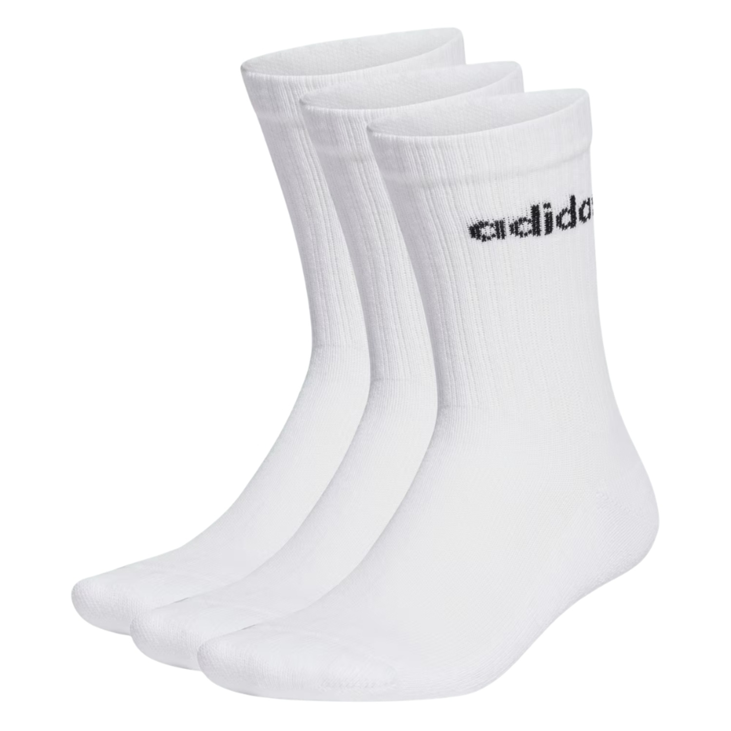 Kit Meias adidas Linear Crew  com 3 Cano Alto - Adulto - Foto 1