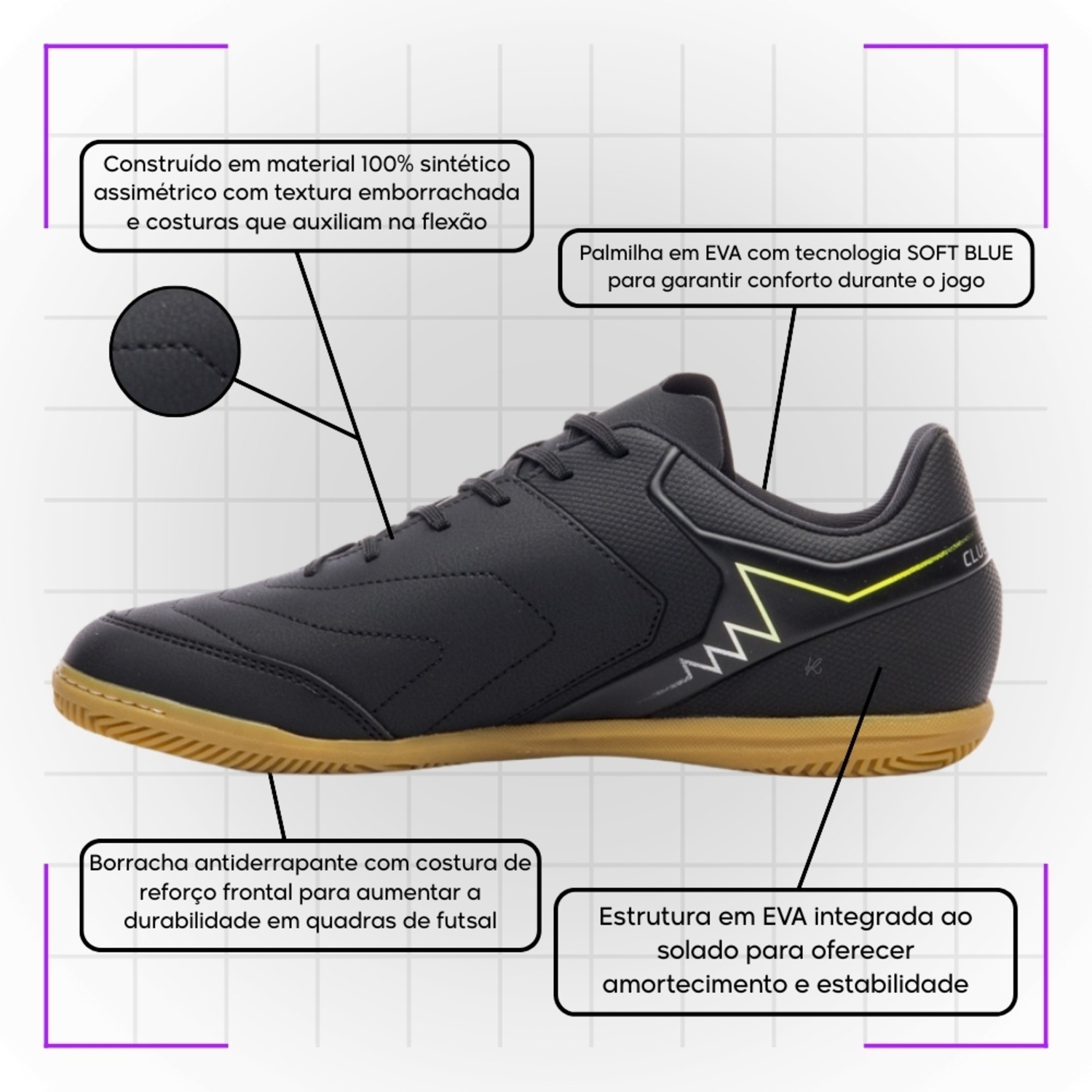 Chuteira de Futsal Adulta Adamant Masterclass Club - Umbro - Foto 3