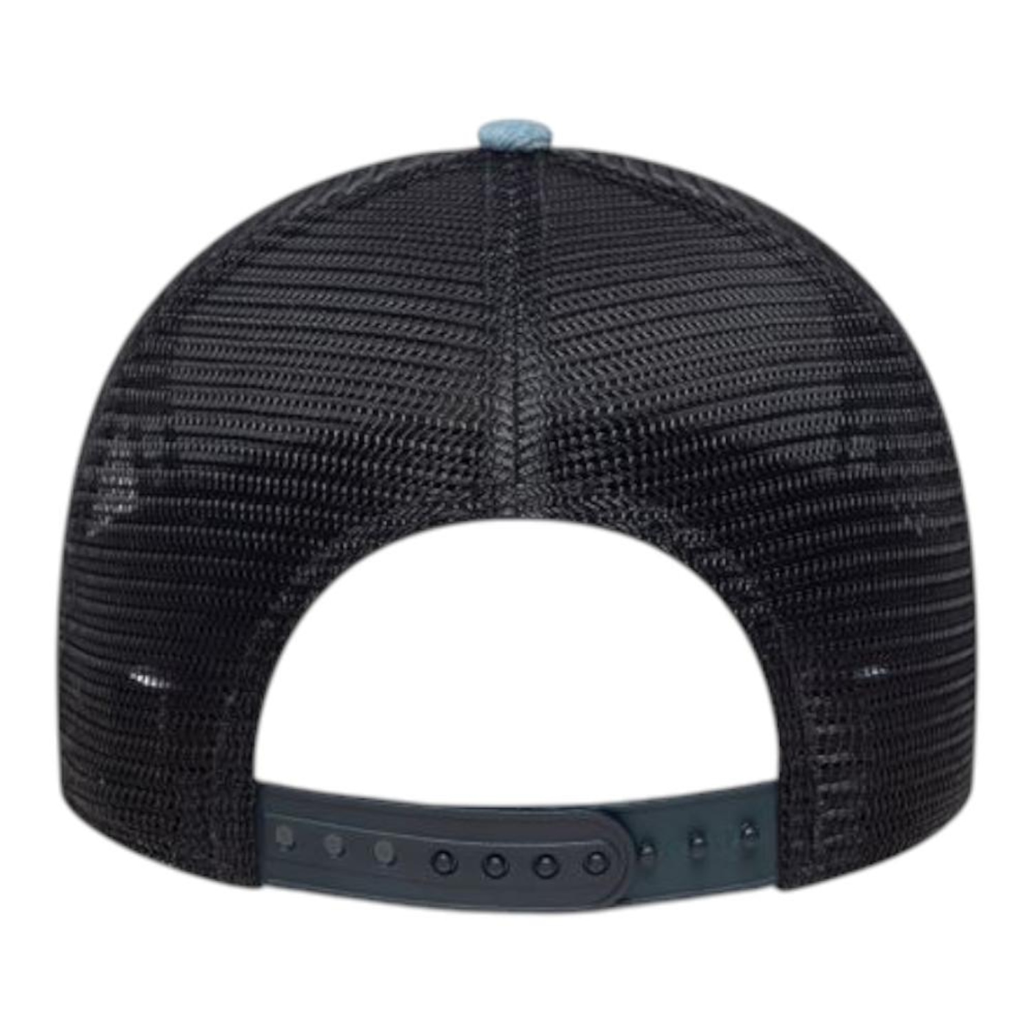 Boné Adulto New Era Denim Leather Patch Trucker Newera Nvy Aba Curva - Foto 4