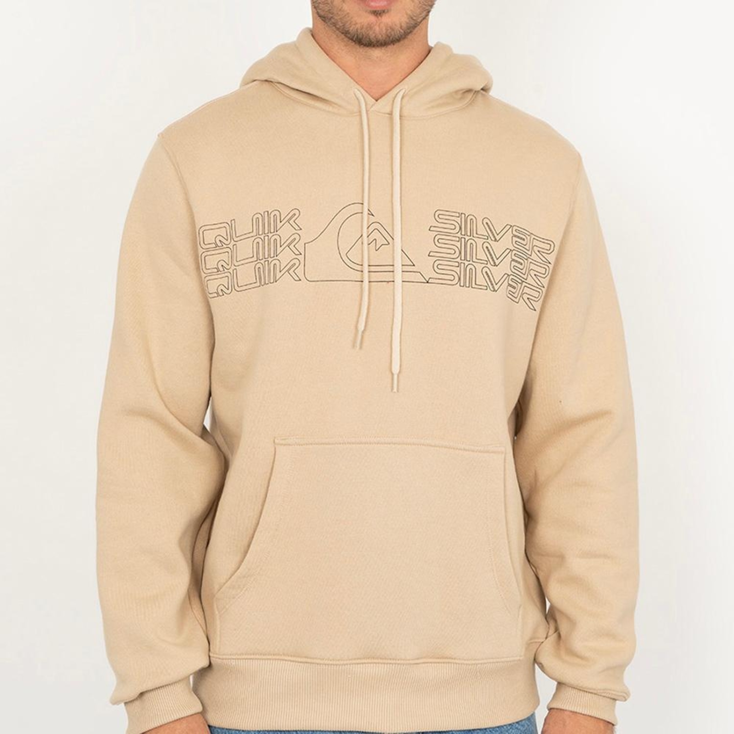 Moletom Quiksilver Canguru Big Block WT26 Masculino - Foto 1