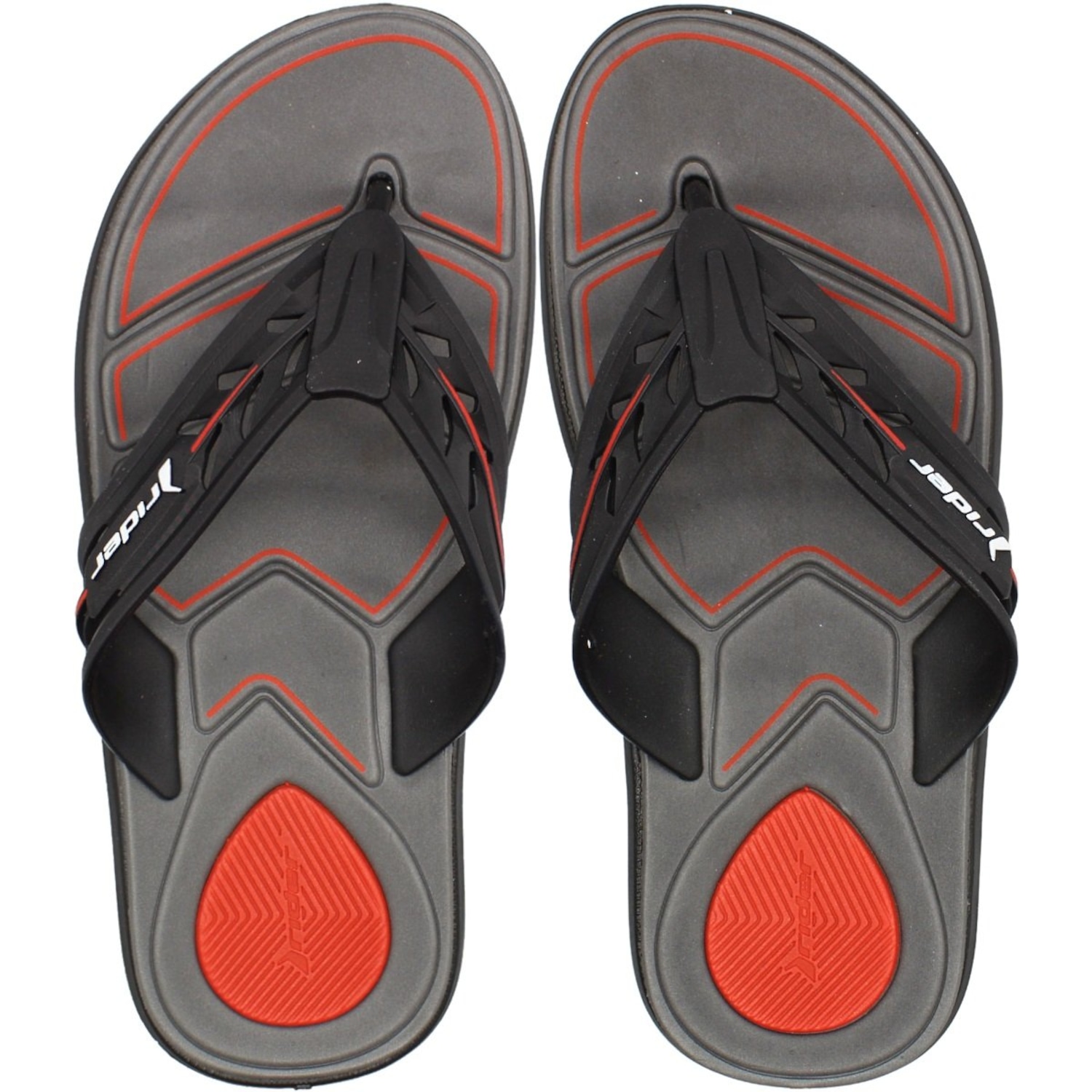 Chinelo de Dedo Rider Motion Confort Tira Vazada Masculino - Foto 1
