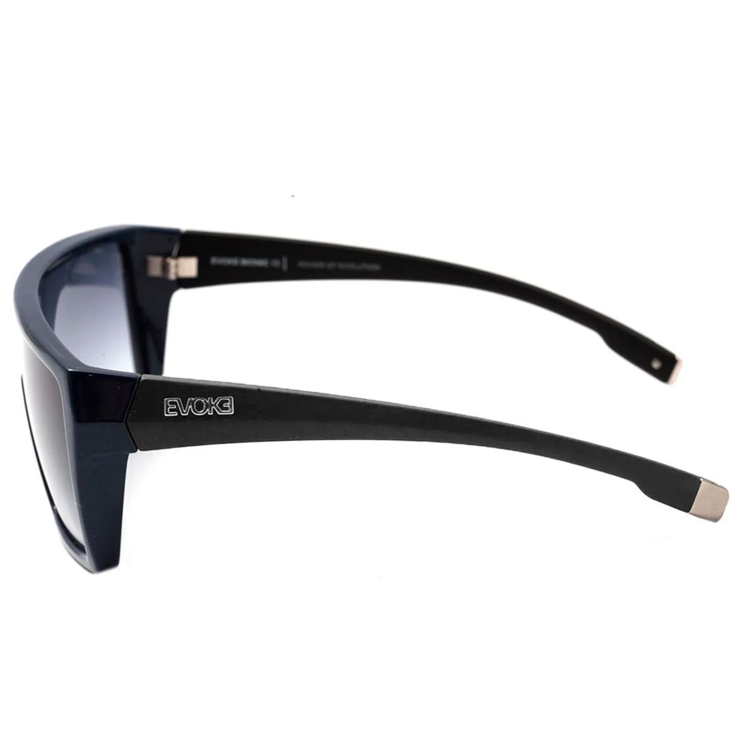 Óculos Unissex Evoke Bionic Alfa D01 Black Shine Blue Lente Grey Gradient - Foto 3