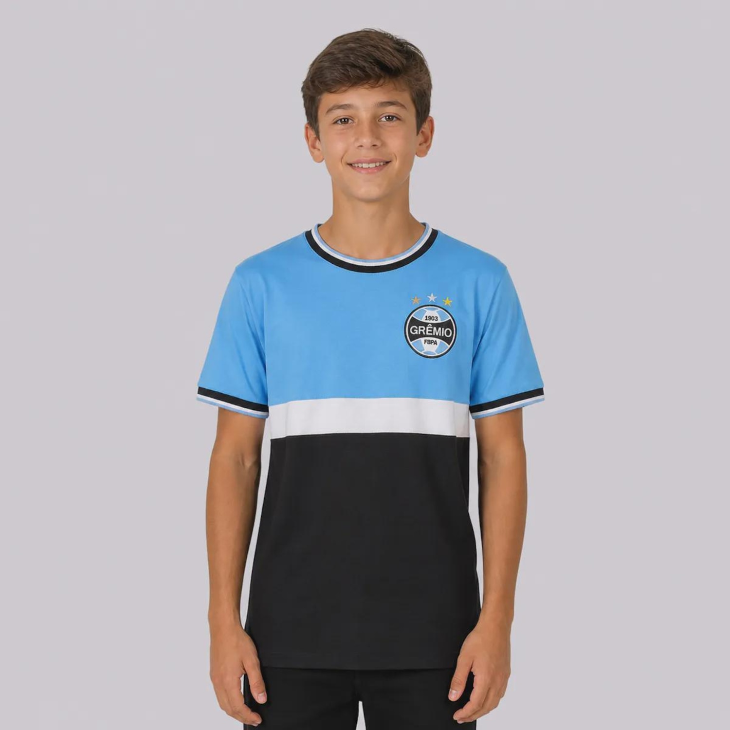 Camisa do Grêmio Classic Betel Tricolor- Infantil - Foto 1