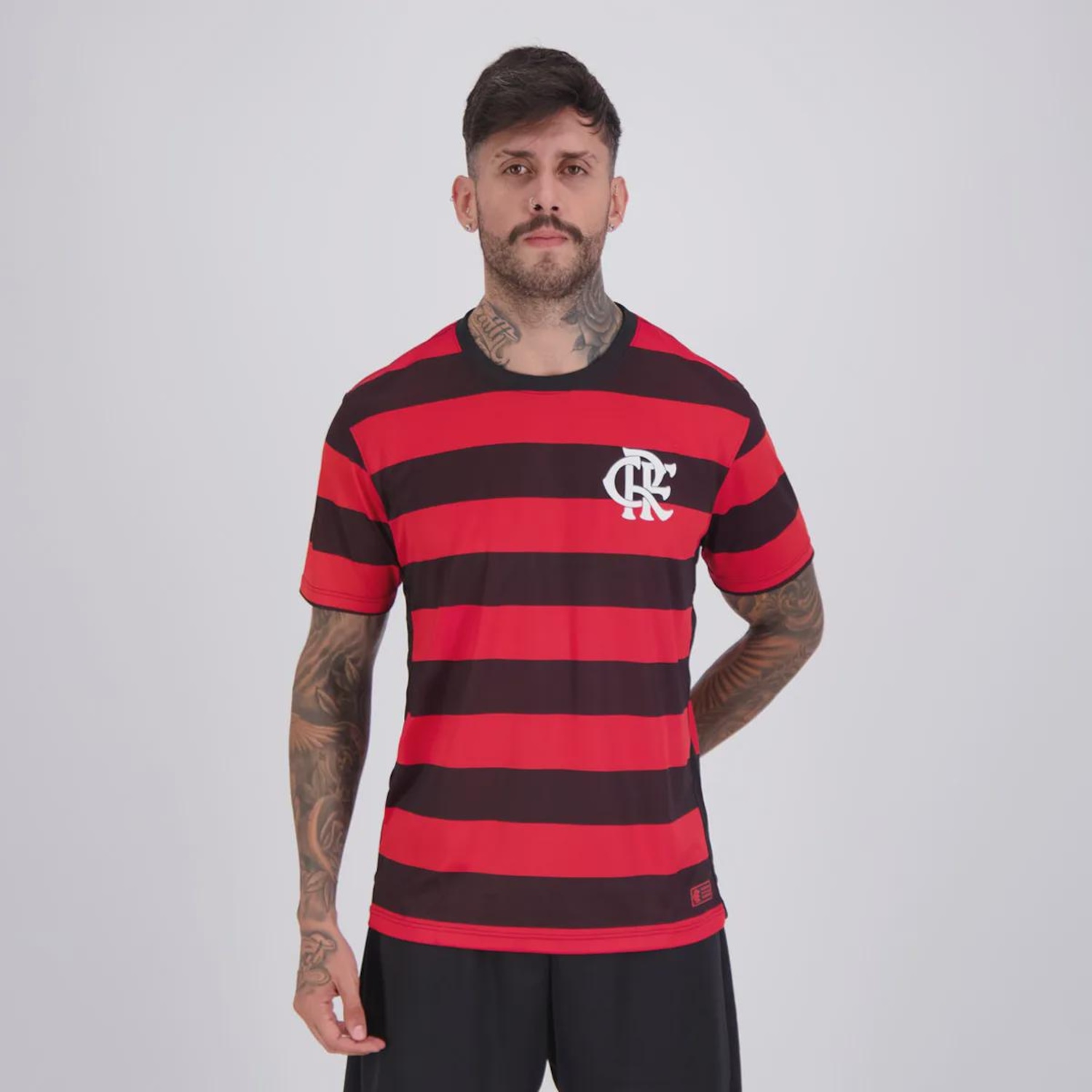 Camisa Flamengo Rubro Negro Listrada Masculina - Foto 1