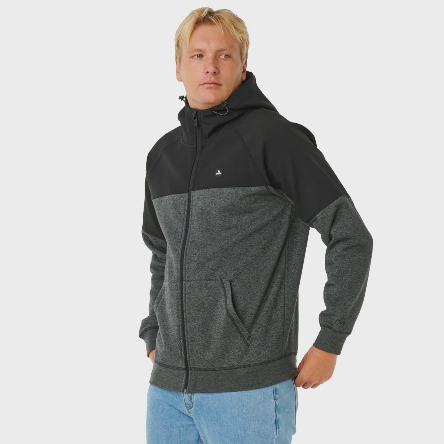 Moletom Rip Curl Anti Series Viral Zip Thru Black Impoprtado - Masculino - Foto 1