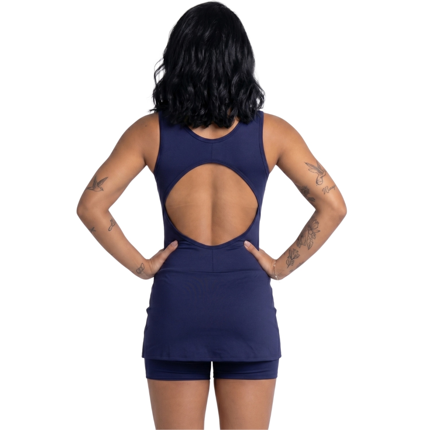 Macaquinho Short Saia Vekyo - Feminino - Foto 3