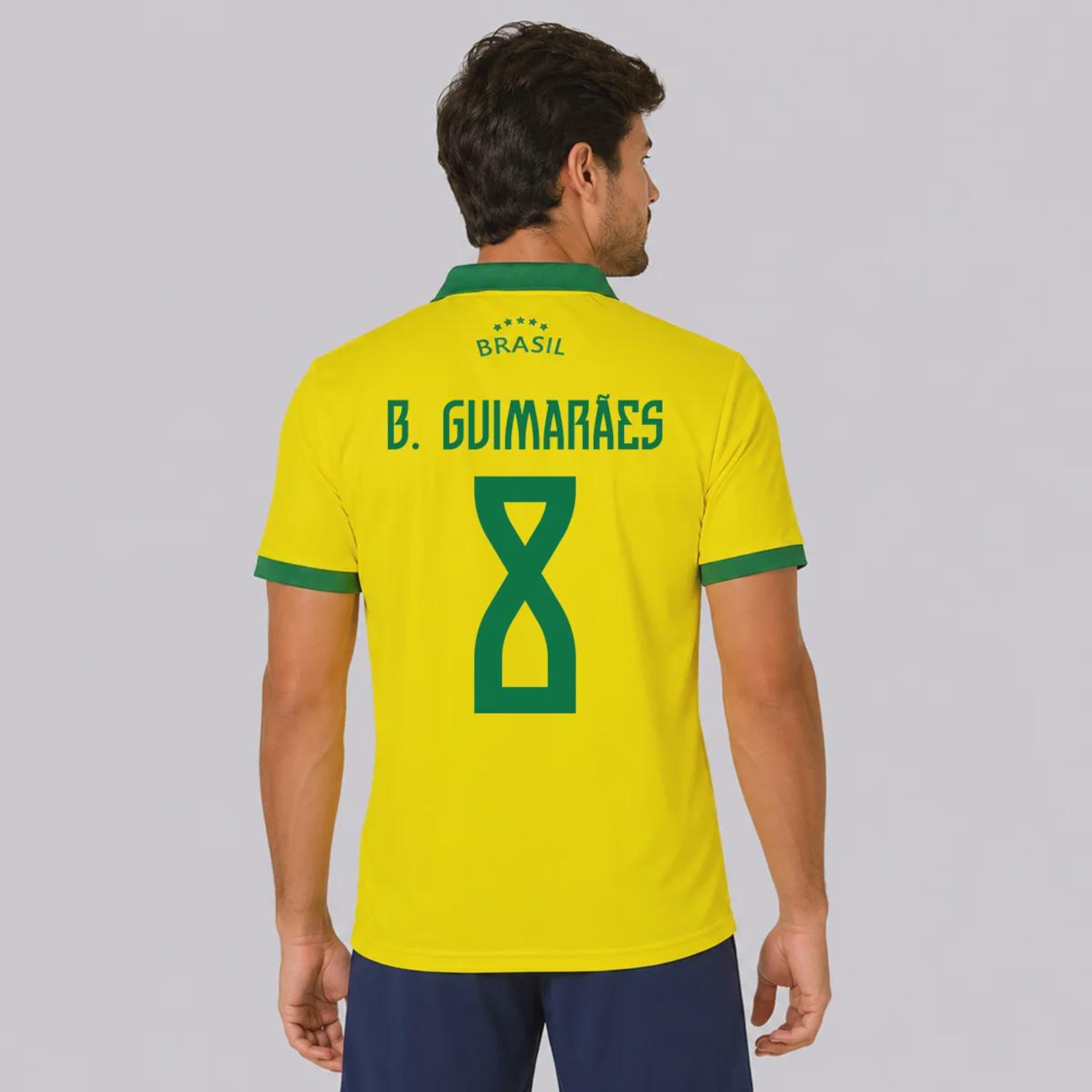 Camisa do Brasil Seleça 8 B. Guimarães Masculina - Foto 1