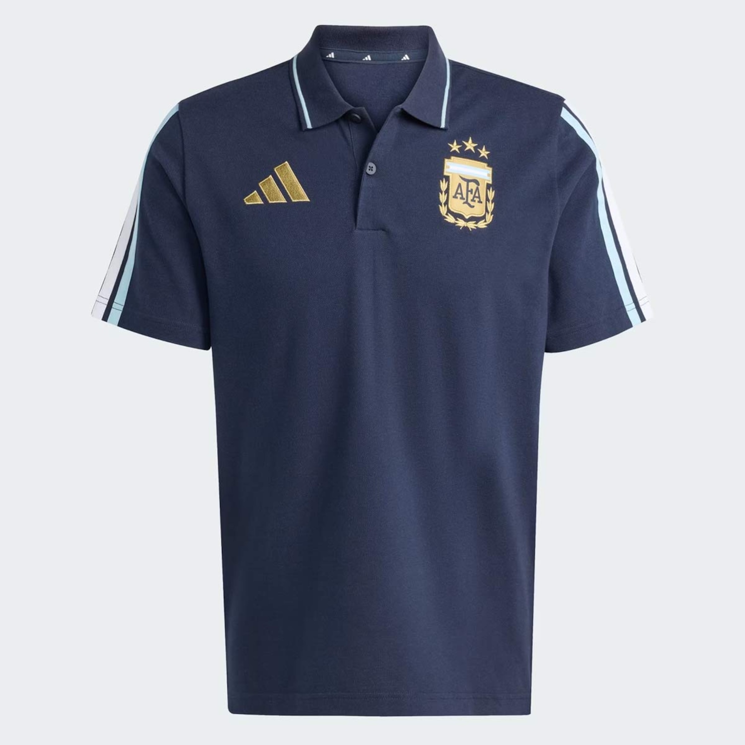Camisa Polo Adidas Argentina DNA Masculina - Foto 4