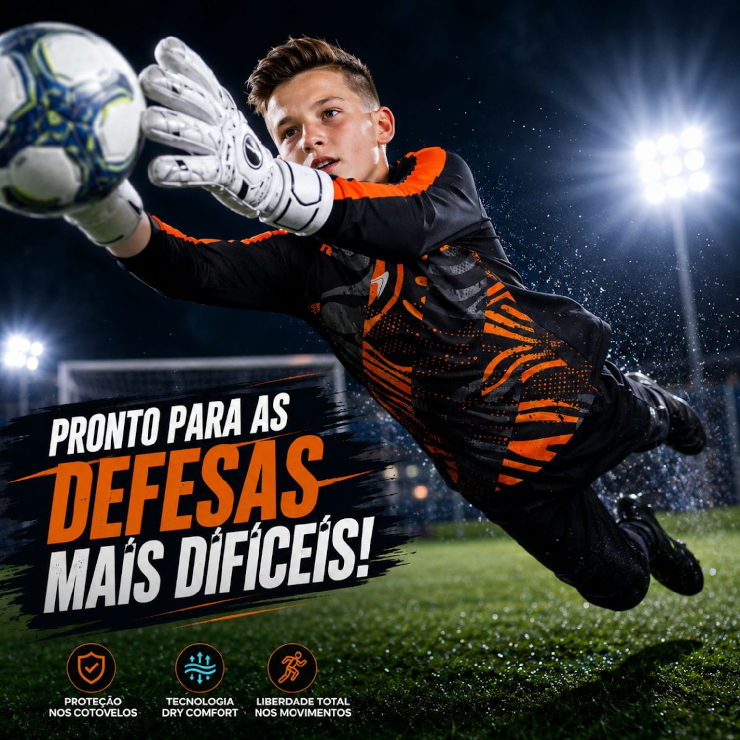 Camisa Goleiro Poker Defender Junior - Foto 2