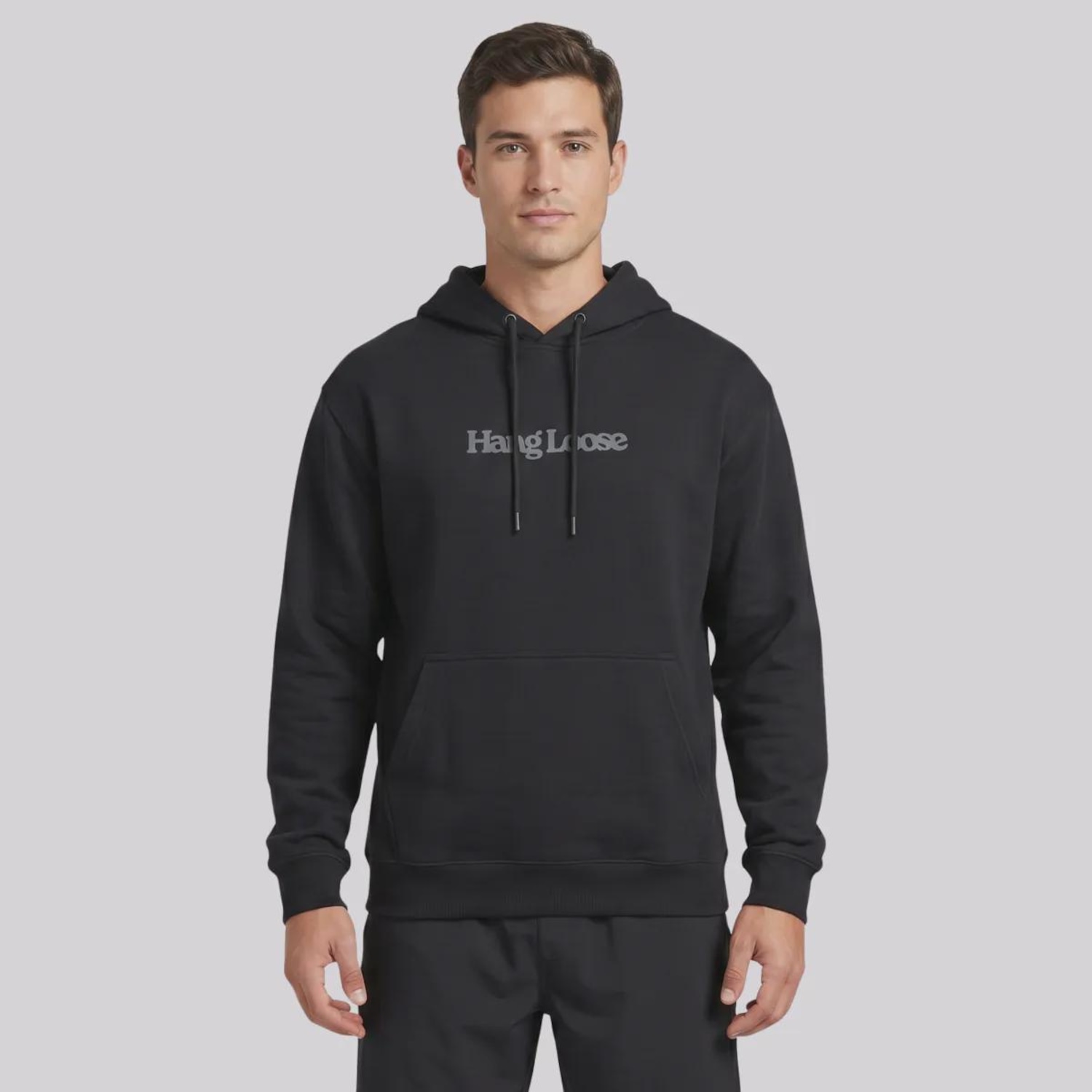 Moletom Hang Loose Oversize Typo Masculino - Foto 1
