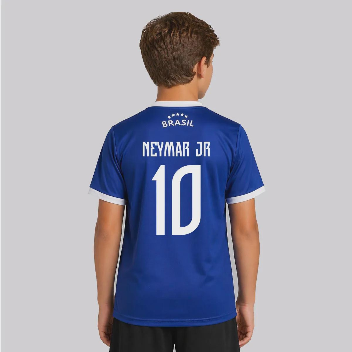 Camisa FutFanatics Brasil Canarinho Infantil 10 Neymar Jr - Foto 1