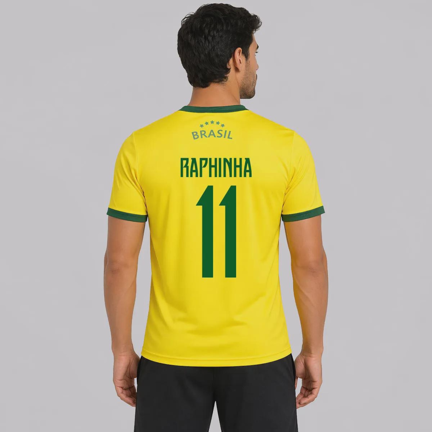 Camisa Brasil Canarinho 11 Raphinha FutFanatics Masculina - Foto 1