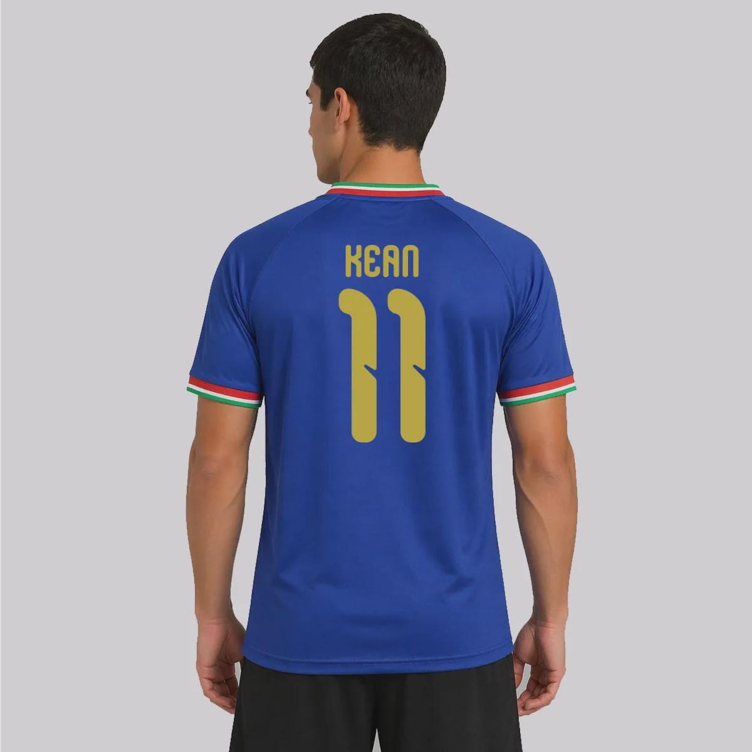 Camisa FutFanatics Itália Azzurra 11 Kean Masculina - Foto 1
