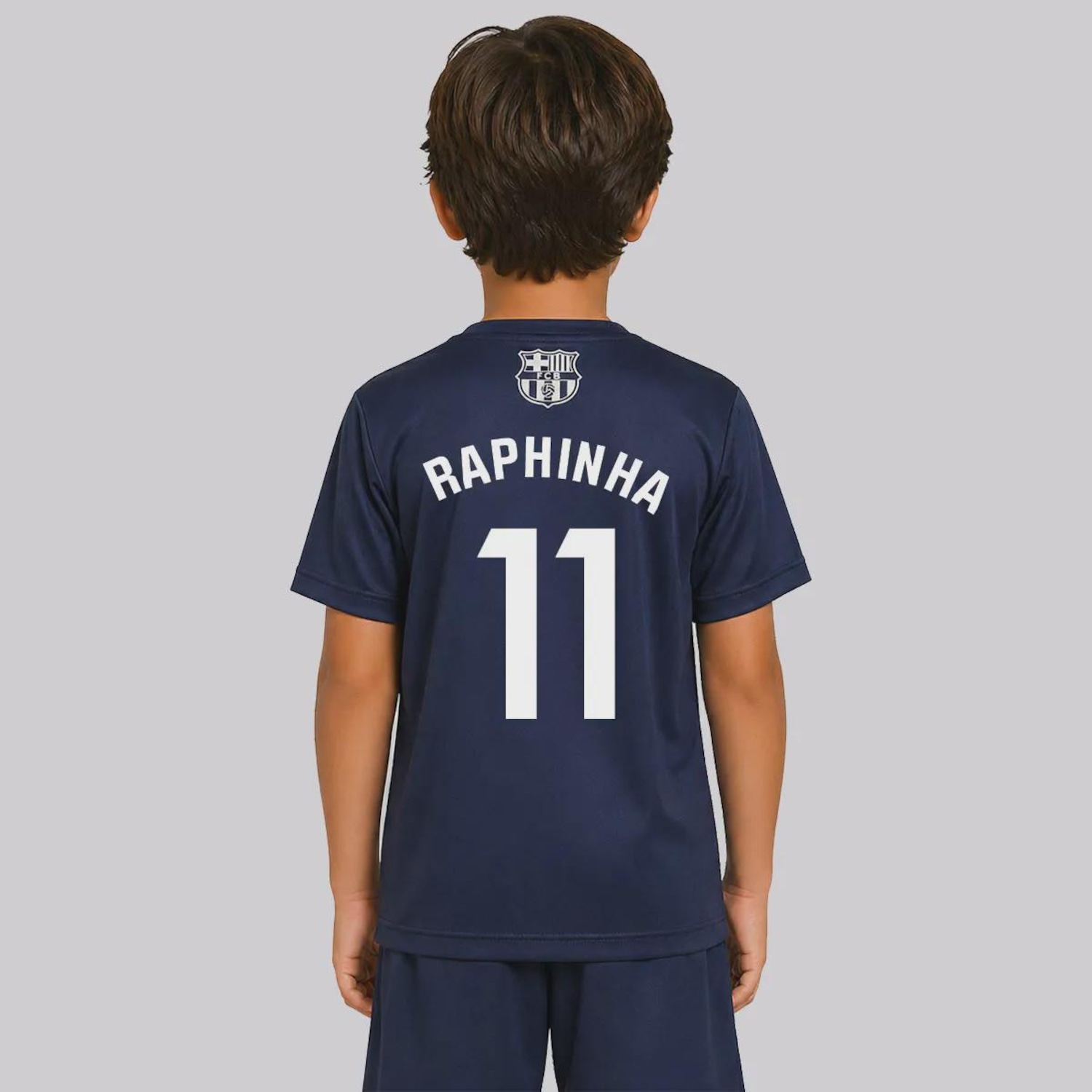 Camisa FutFanatics Barcelona Stamina 11 Raphinha Infantil - Foto 1