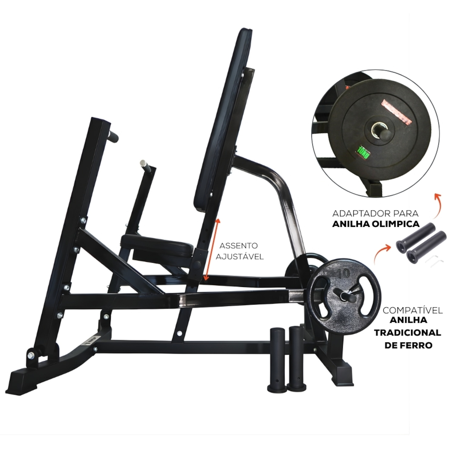 Supino Vertical Reto Yangfit Máquina Articulada Chest Press - Foto 3