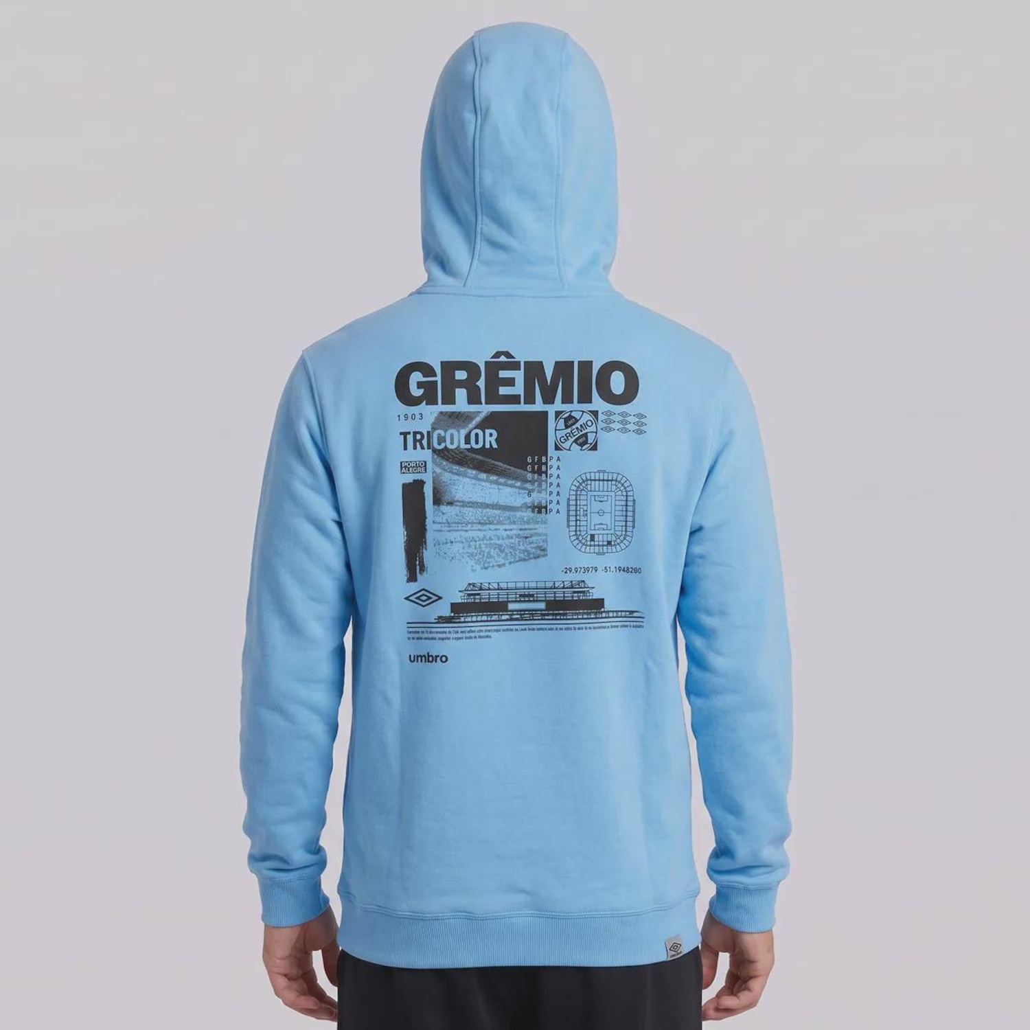 Blusão Moletom do Grêmio Viagem 2025 Umbro Masculino - Foto 3