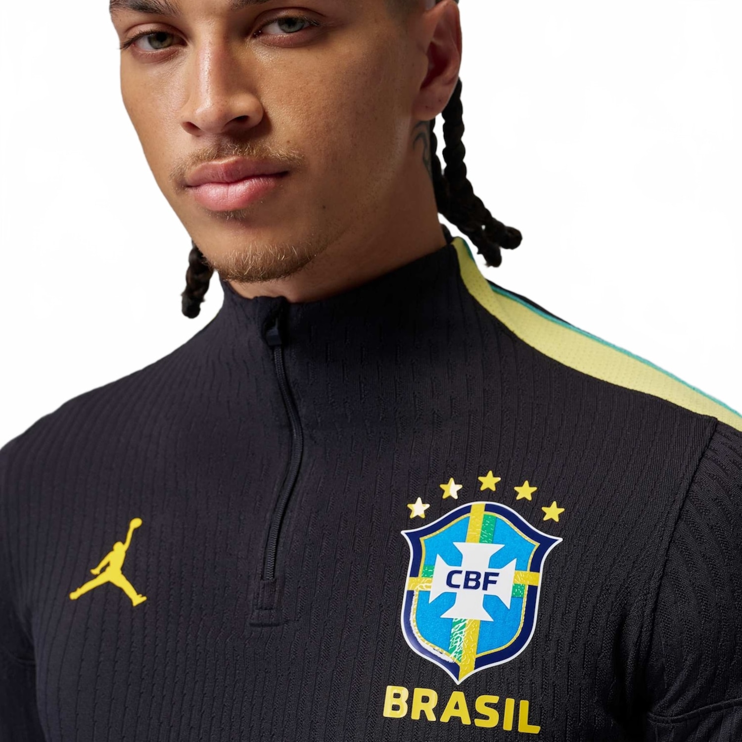 Camiseta Brasil Jordan ML Strike Elite 2026 Treino Masculina - Foto 1