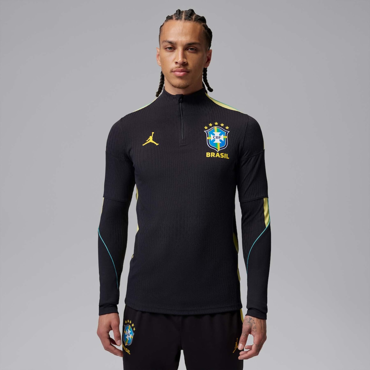Camiseta Brasil Jordan ML Strike Elite 2026 Treino Masculina - Foto 2