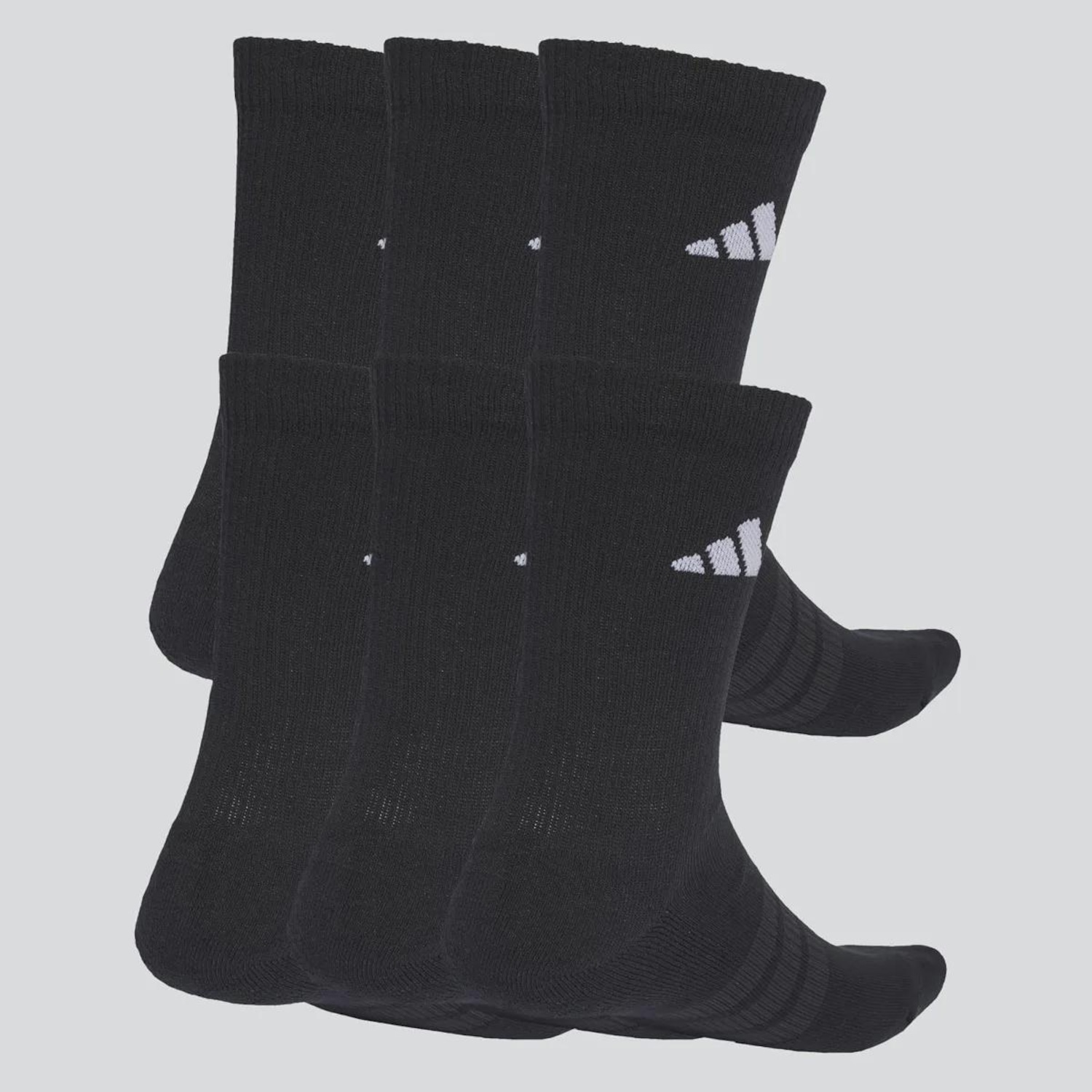 Kit Meia adidas ESS CRW - 6 Pares - Foto 2