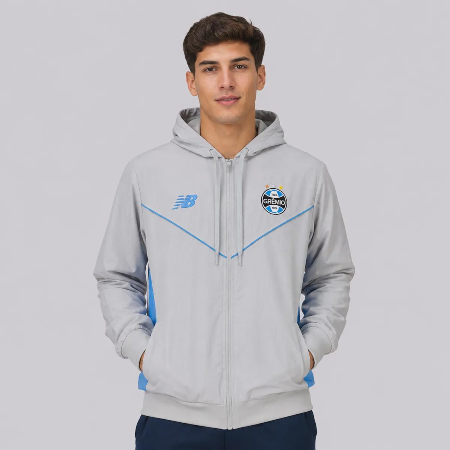 Jaqueta New Balance Grêmio Viagem 2026 Masculina - Foto 1