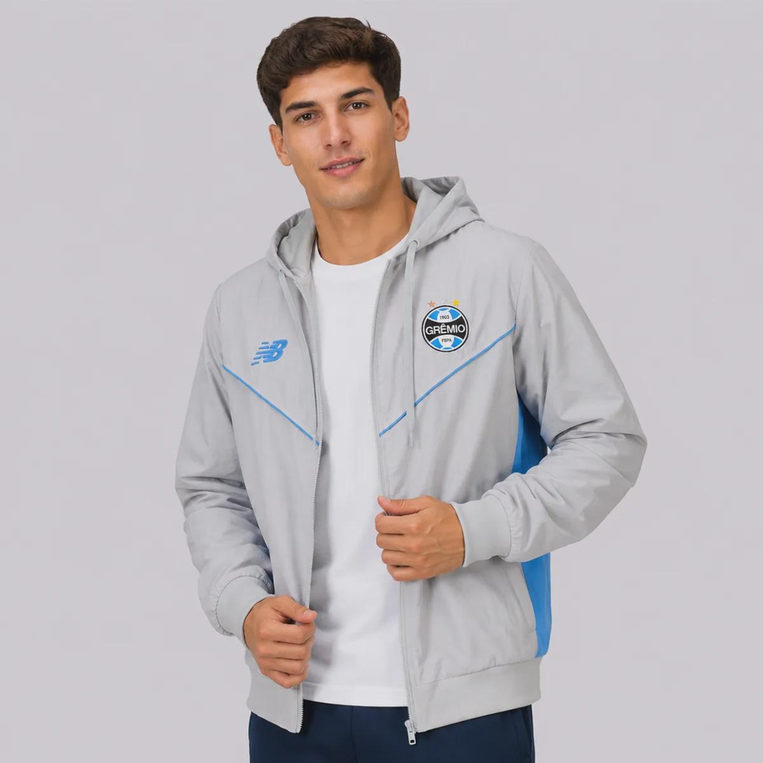 Jaqueta New Balance Grêmio Viagem 2026 Masculina - Foto 3