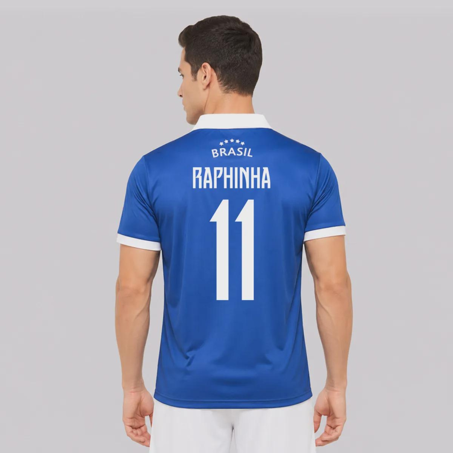 Camisa Brasil Seleça Azul 11 Raphinha  Masculina - Foto 1