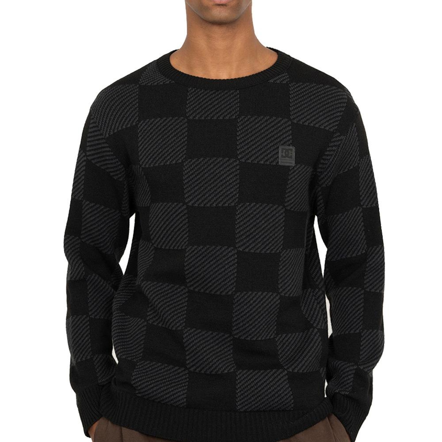 Blusão de Tricot DC Shoes Plaid - Masculino - Foto 1