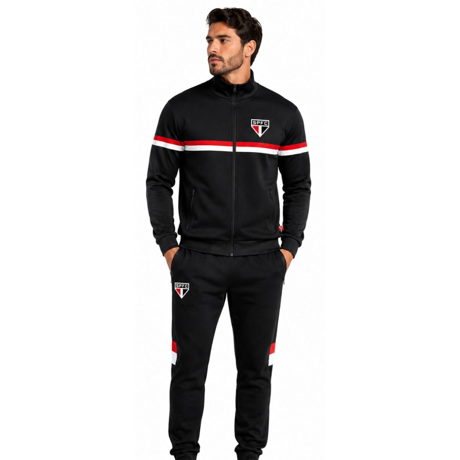Conjunto Esportivo SPFC Tricolor Surf Center - Masculino - Foto 1