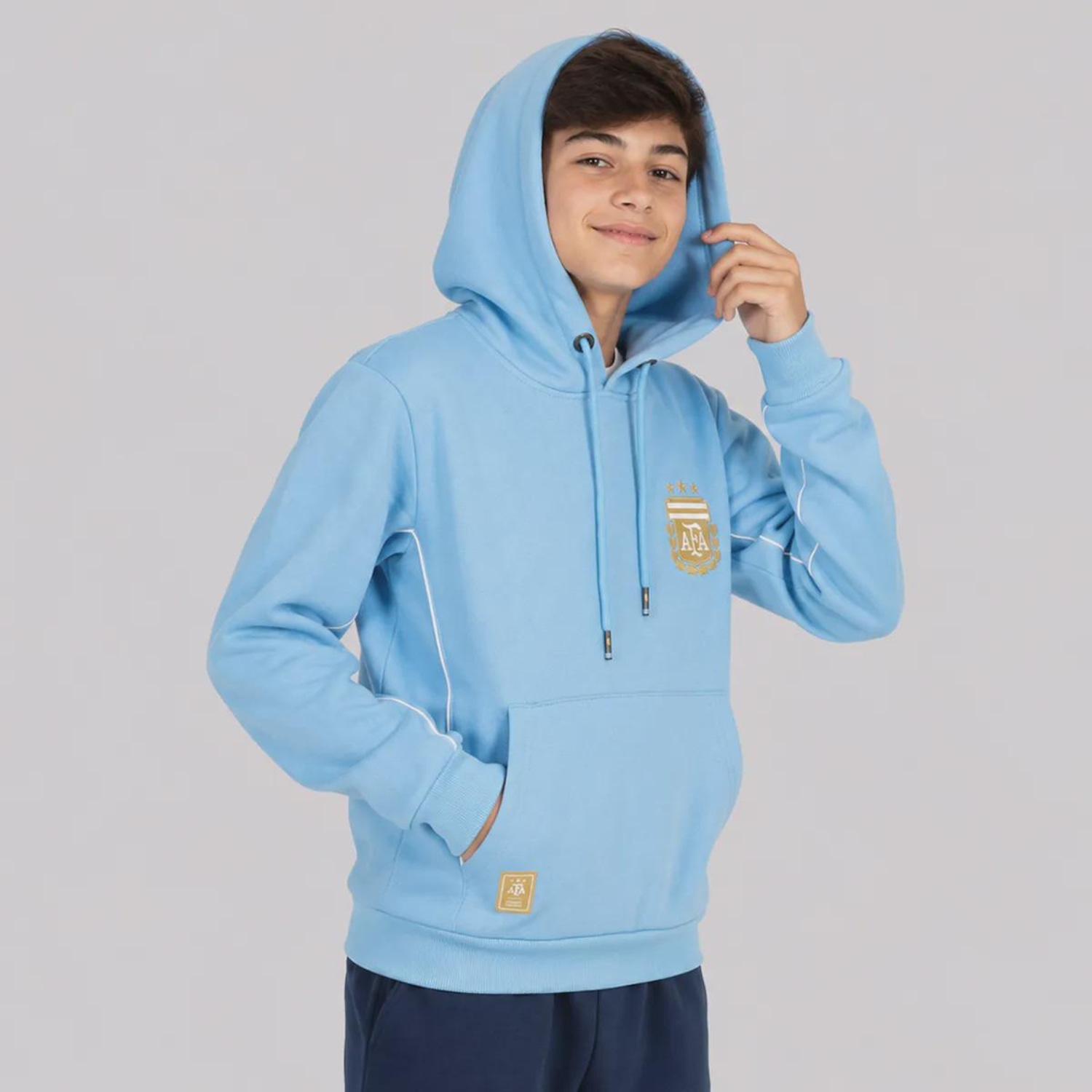 Blusão de Moletom Argentina Canguru Infantil - Foto 2