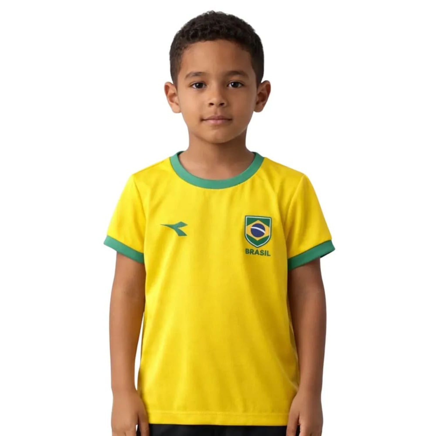Camiseta do Brasil Diadora Campione Escudo -  Infantil - Foto 1