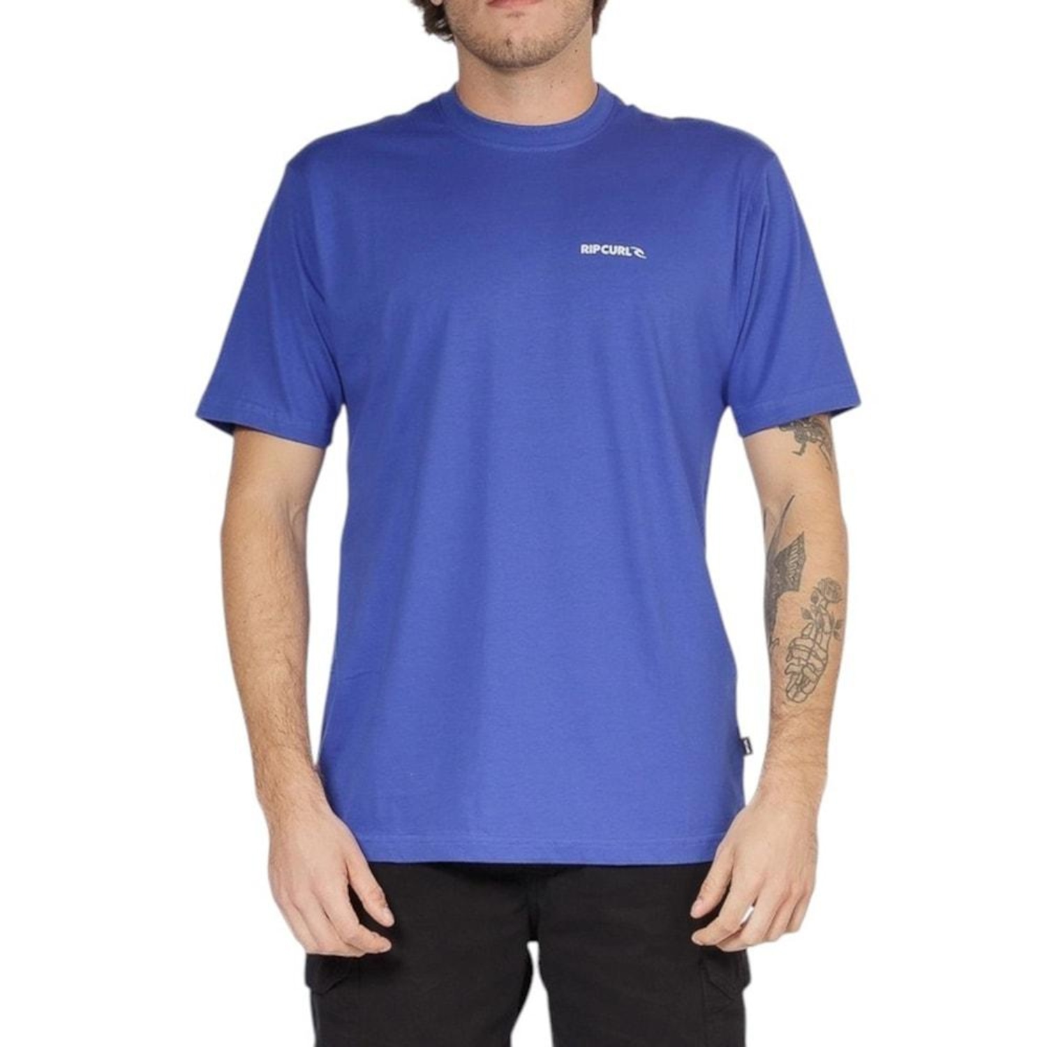 Camiseta Rip Curl Brand Icon Electric Cobalt - Masculina - Foto 1