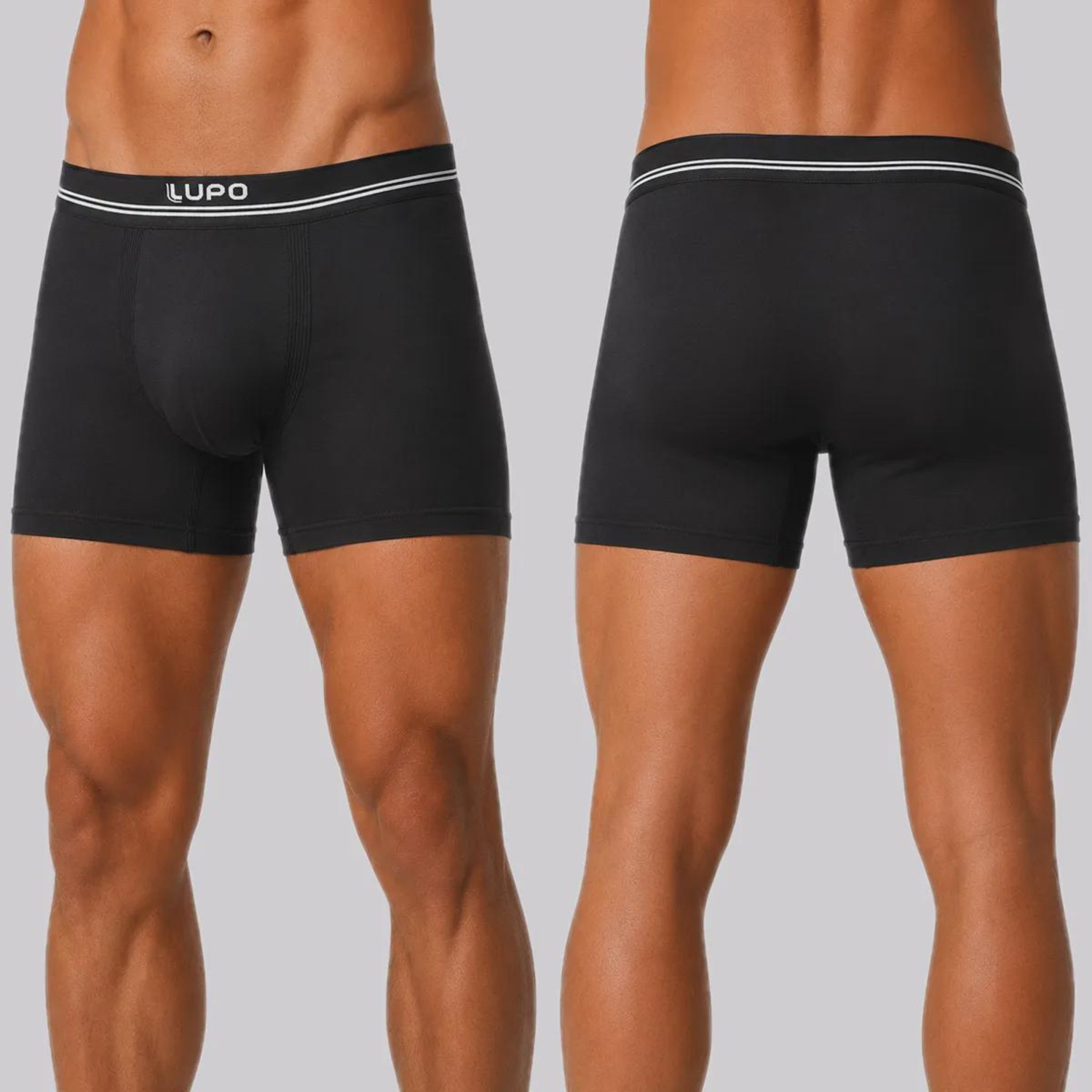 Kit Cueca Boxer Lupo Sem Costura Masculino - 2 Unidades - Foto 2