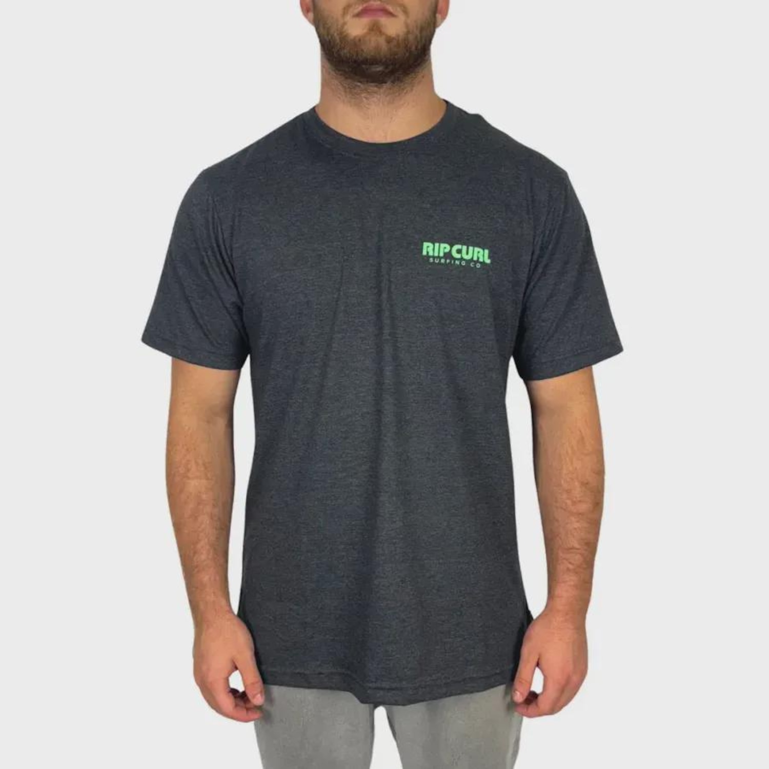 Camiseta Rip Curl Surfing Co Black Marle -  Masculina - Foto 1
