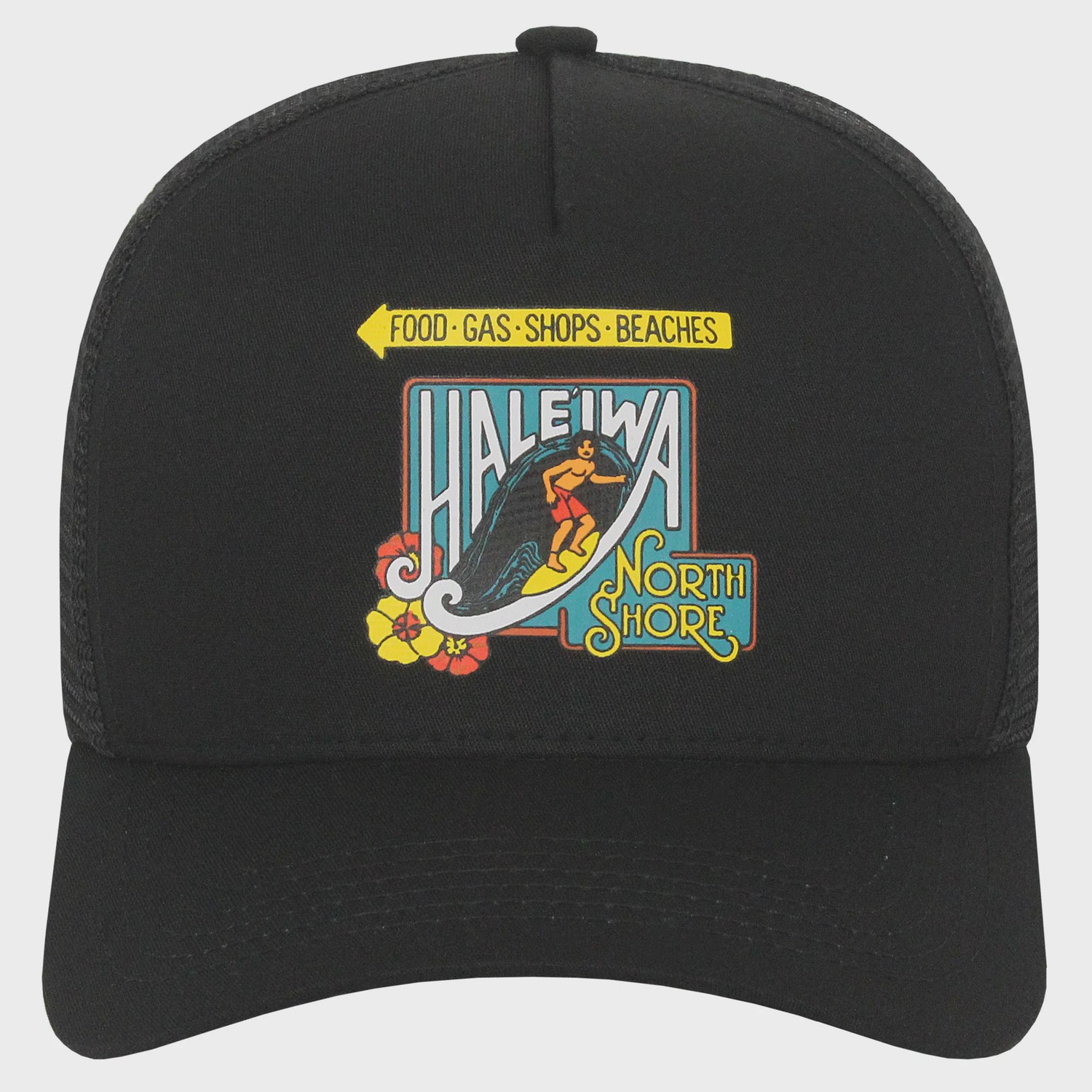 Boné Unissex Surf Alive Haleiwa Trucker Black - Aba Curva - Foto 2