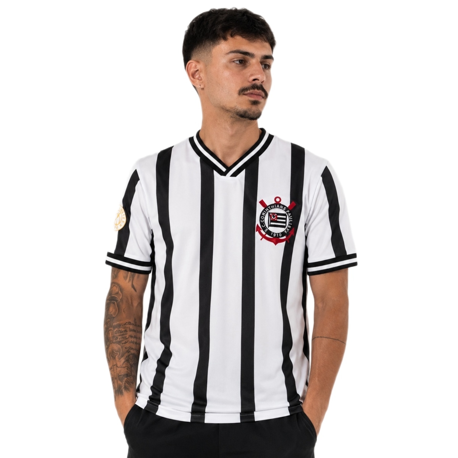 Camisa do Corinthians Retrô 1971 Tradição Alvinegra Coimbra - Masculina - Foto 2