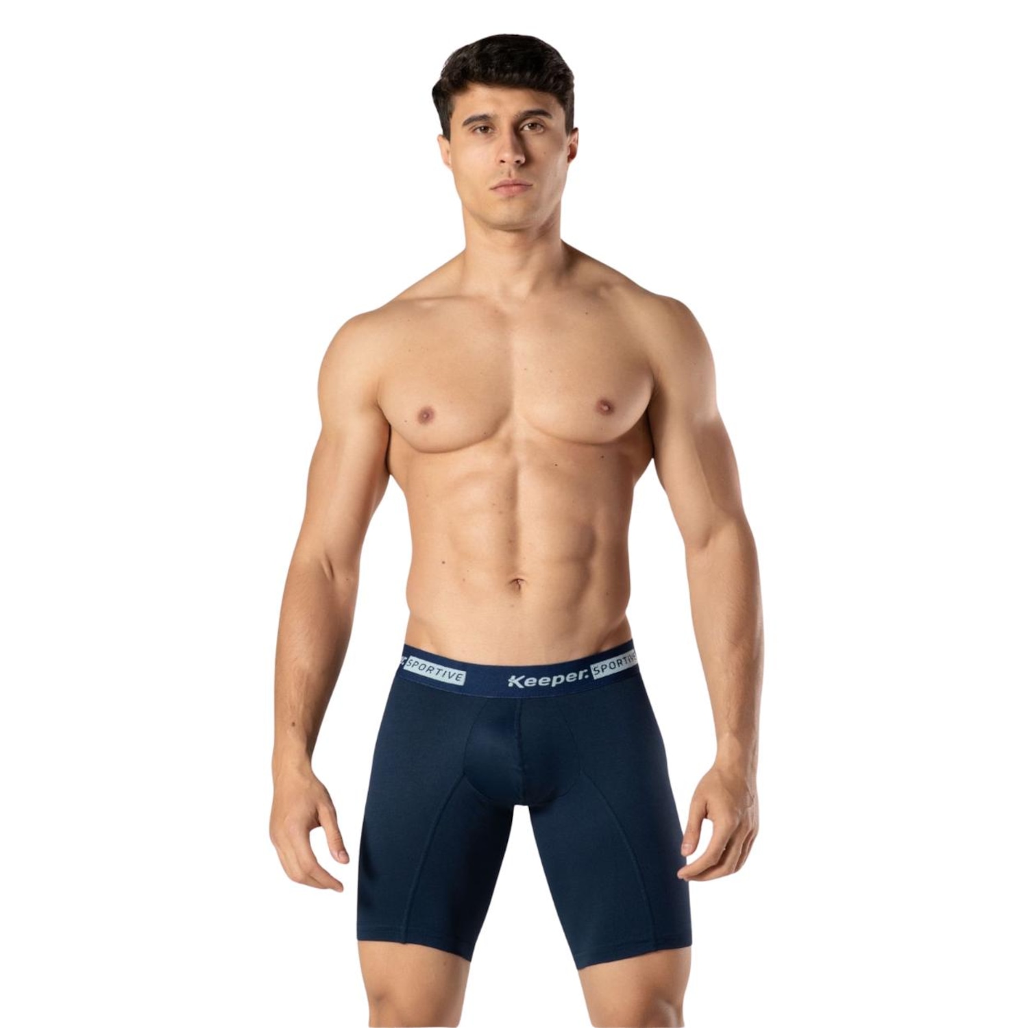 Cueca Boxer Malhas Keeper Microfibra Long Leg - Foto 3
