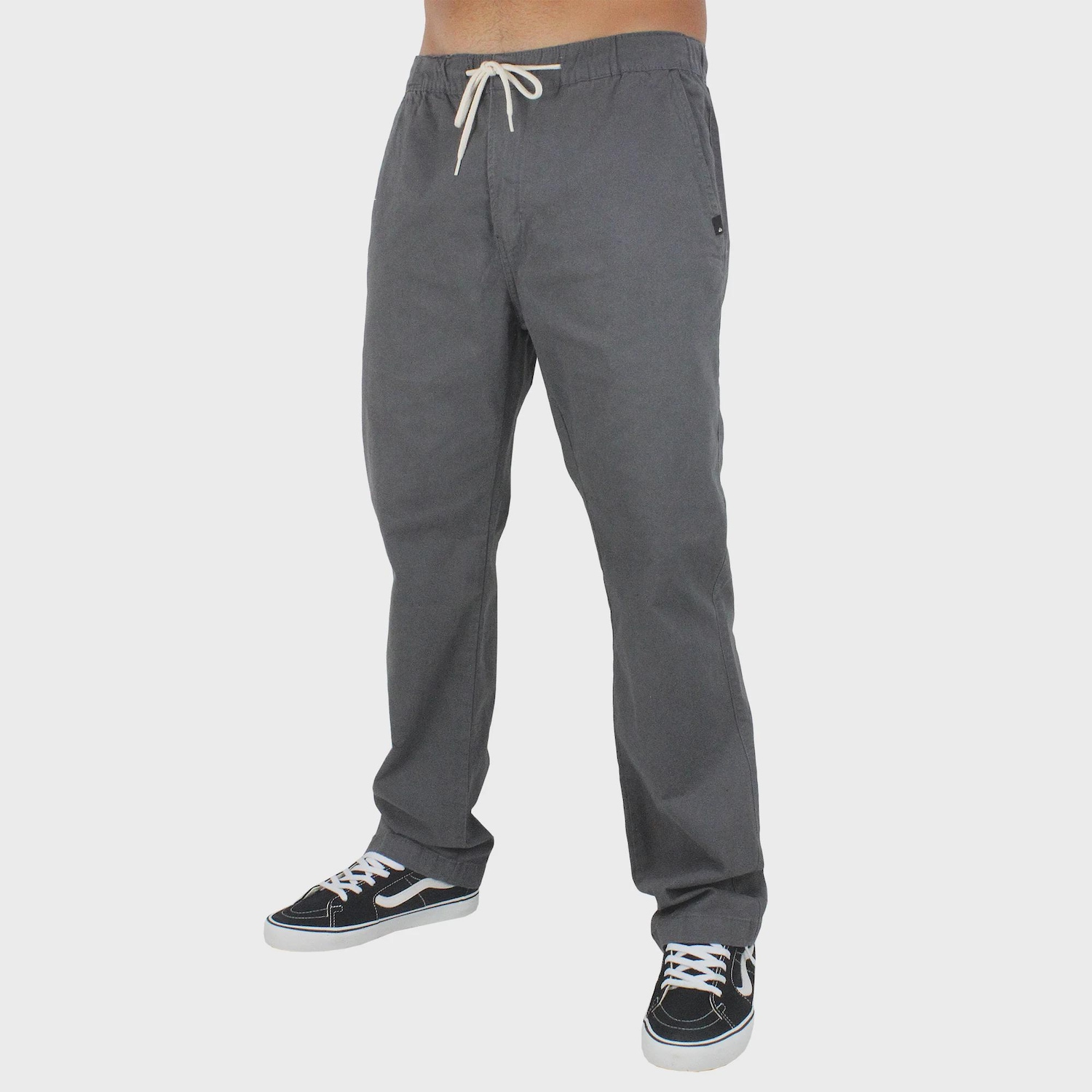Calça Quiksilver Taxer Twill Cinza - Masculina - Foto 1