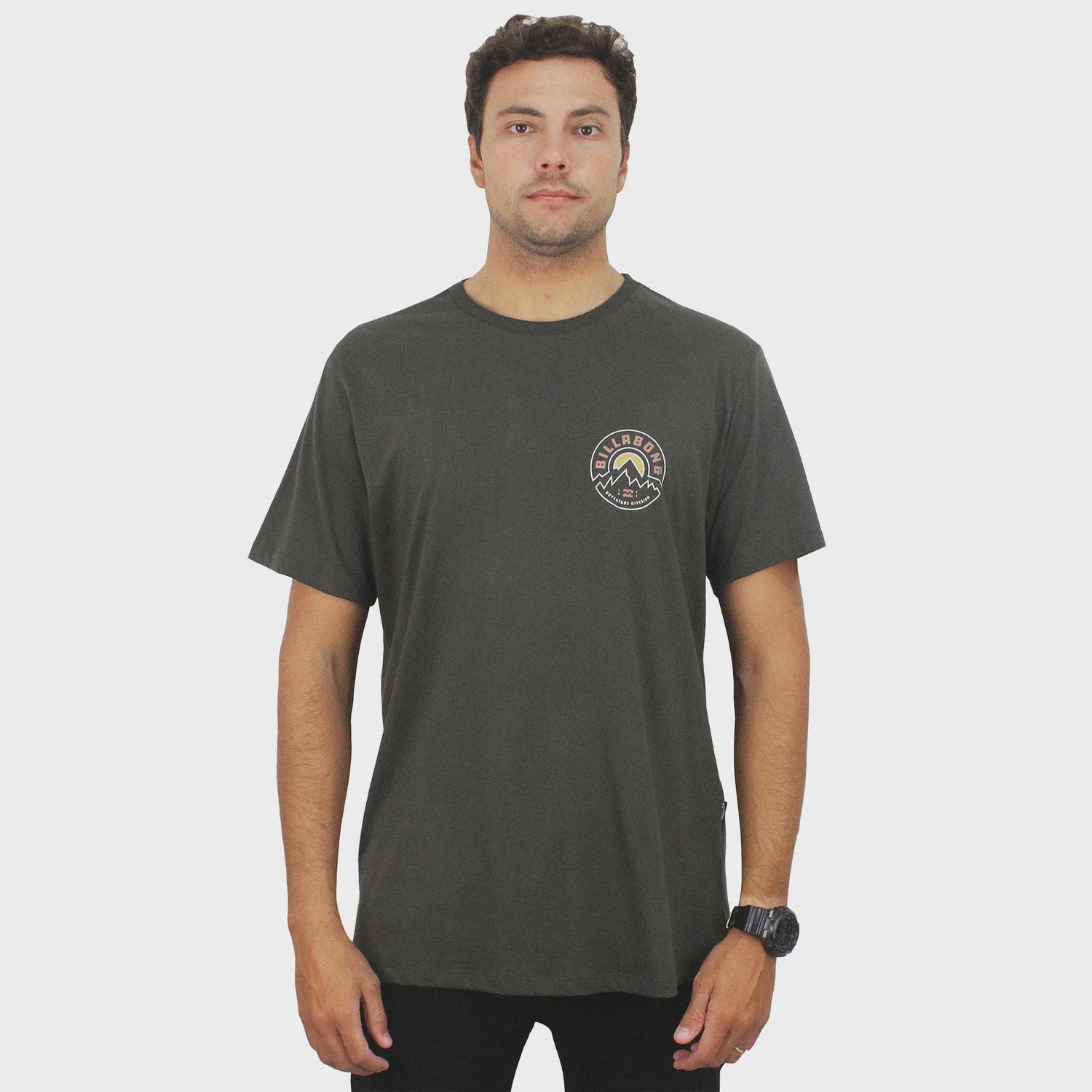 Camiseta Billabong Rockies I Dark Brown - Masculina - Foto 1