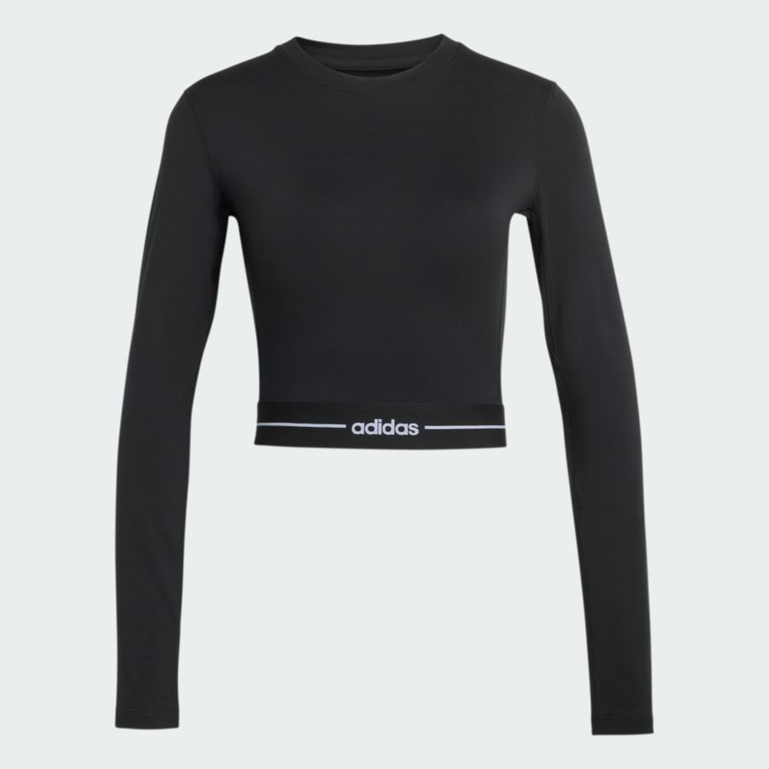 Blusa cropped de manga longa Hyperglam adidas Feminina - Foto 2