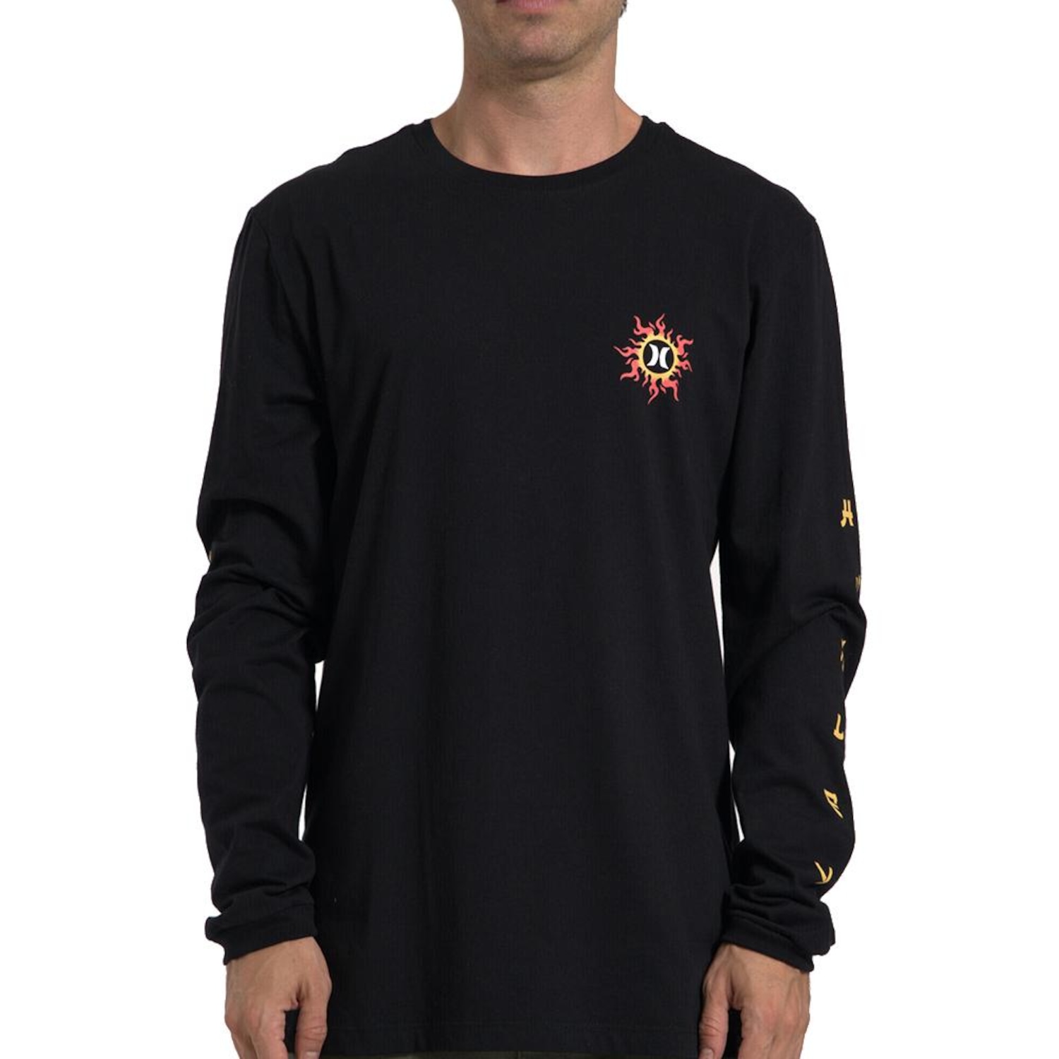 Camiseta Hurley Manga Longa Dragon - Masculina - Foto 1