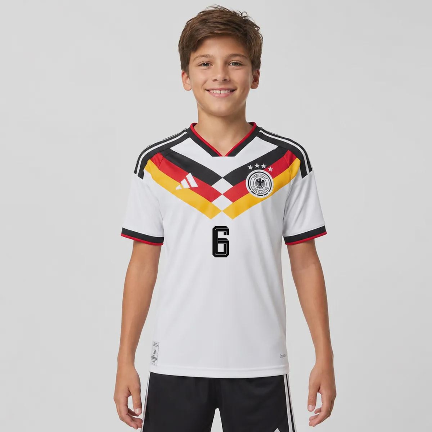 Camisa Alemanha I 26/27 6 Kimmich adidas Infantil - Foto 2