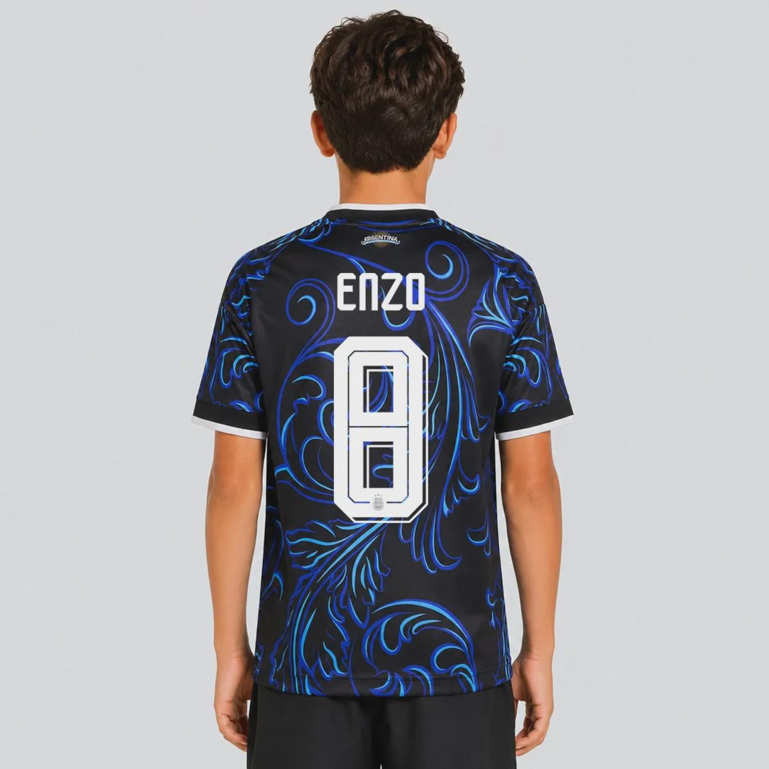 Camisa Argentina II 26/27 8 Enzo adidas infantil - Foto 1