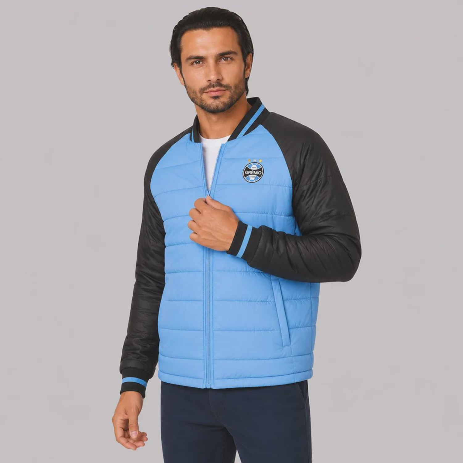 Jaqueta do Grêmio Puffer - Masculina - Foto 3