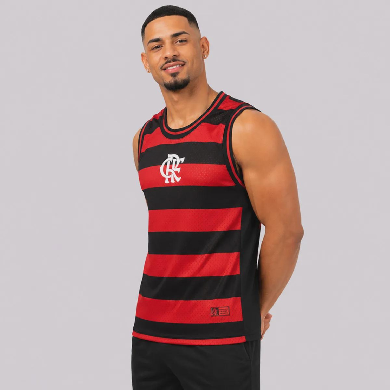Camiseta Regata do Flamengo Dry Listrada - Masculina - Foto 2
