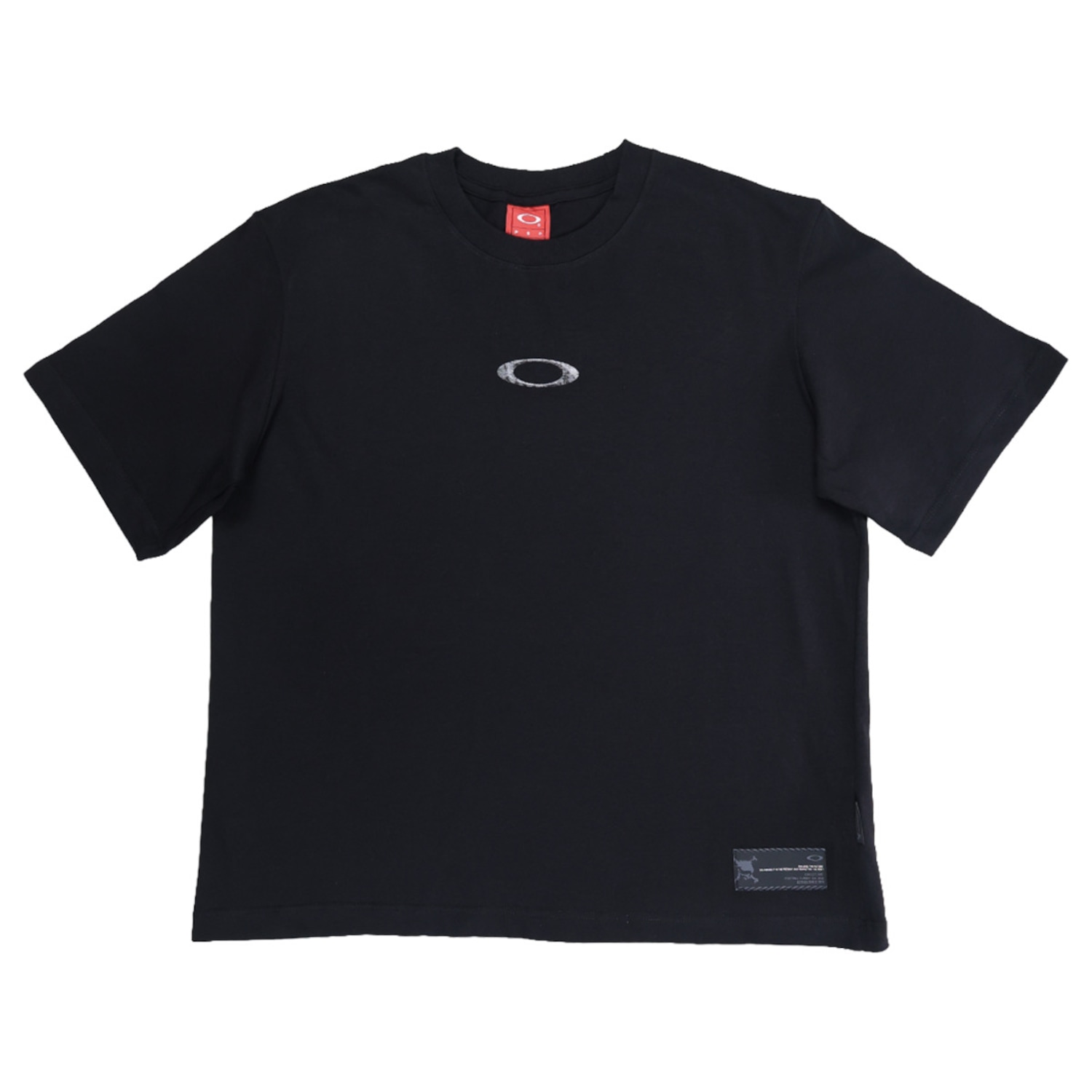 Camiseta Oversized Oakley Ellipse Rocky Blackout - Masculina - Foto 1