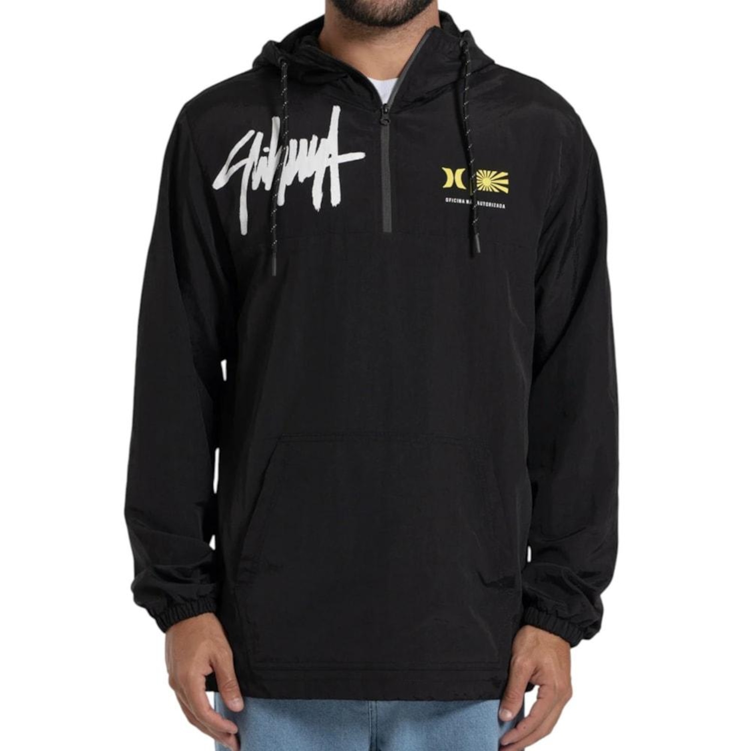 Jaqueta Corta Vento Hurley Windbreaker Anorak x Shibuya Signature - Masculina - Foto 1