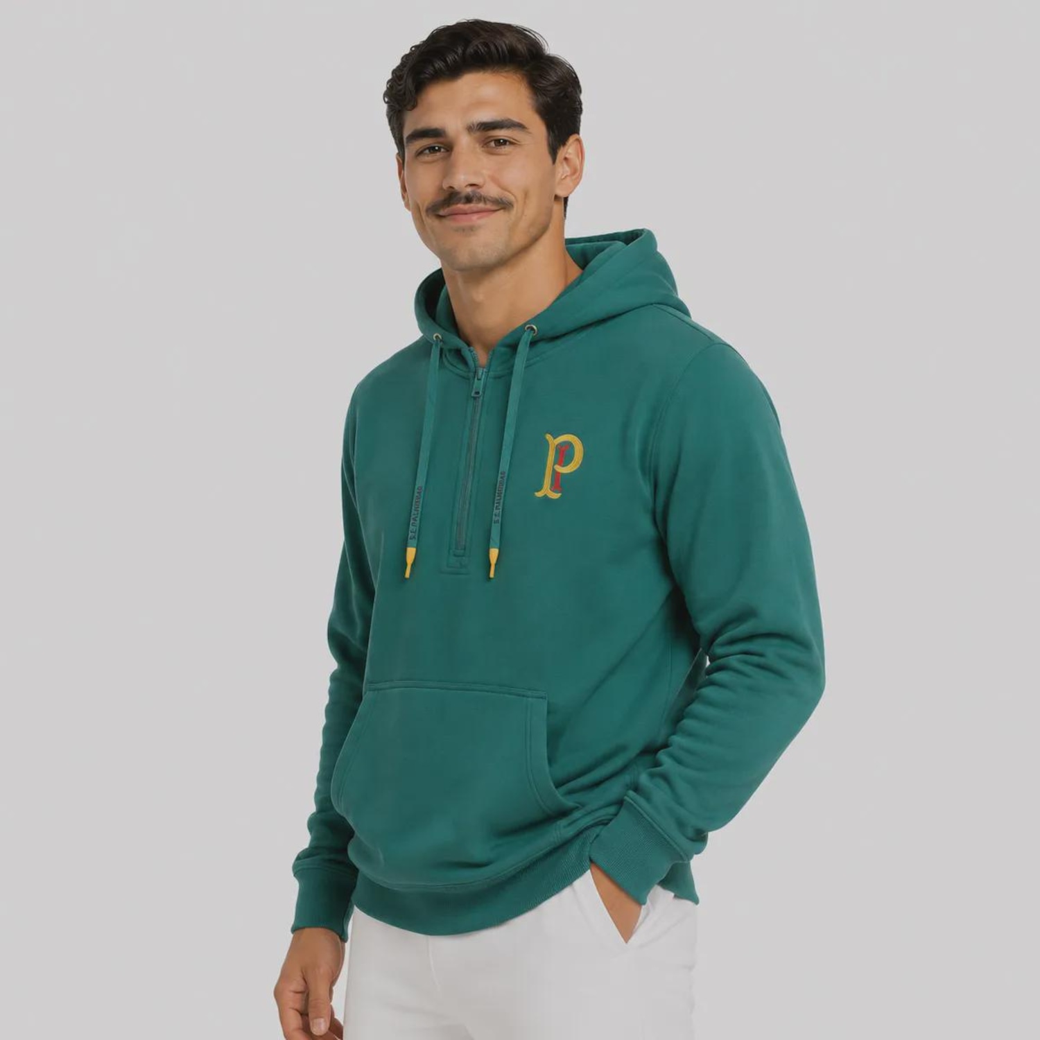 Blusão de Moletom Palmeiras Canguru PI Masculino - Foto 2